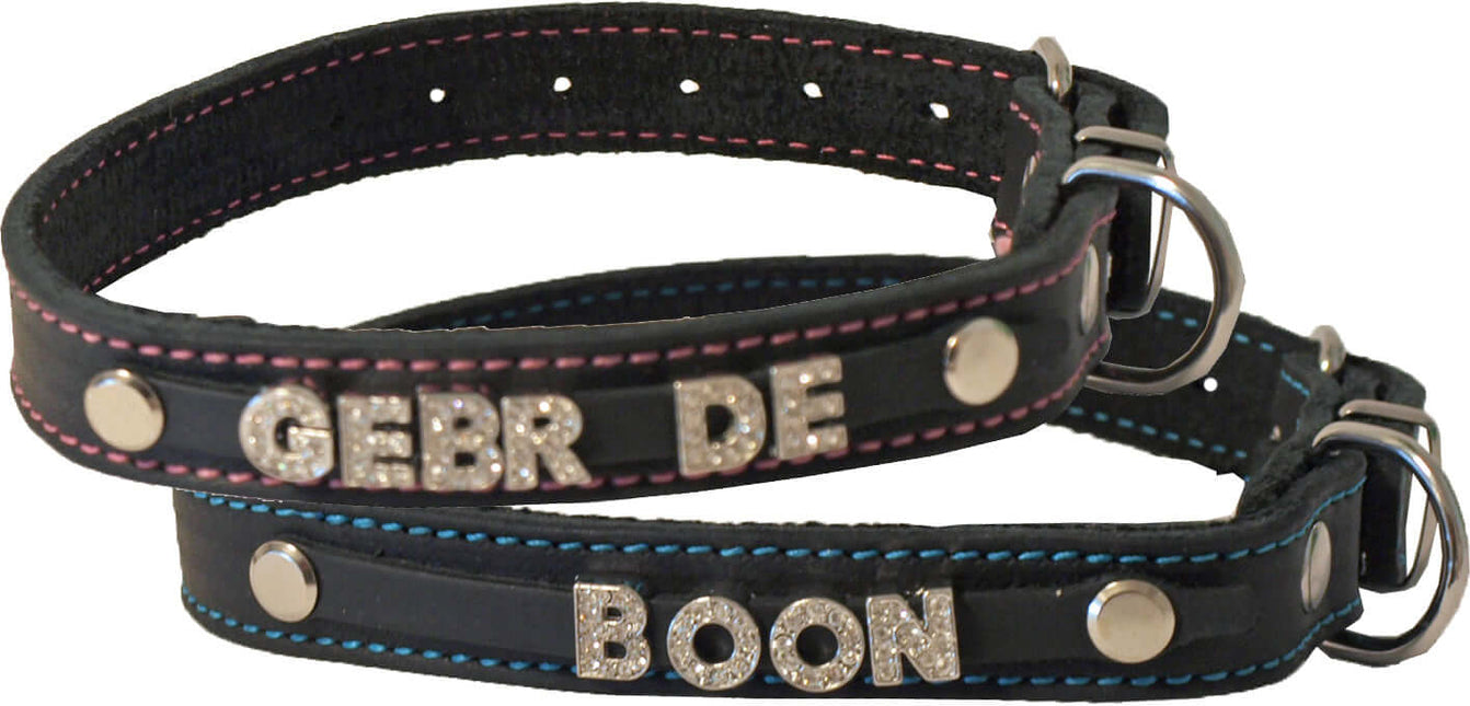 AnimalstoreXL Boon Naamhalsband Soft Gest. Zw Rz. 12mm 35cm