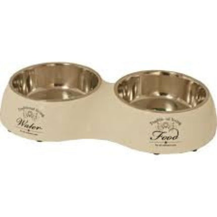 Boon Ovaler Futternapf für Hunde 29cm Beige