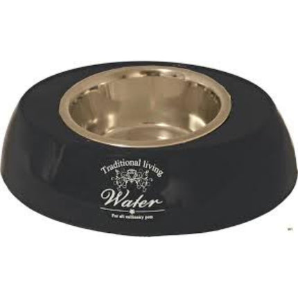 Boon Ovaler Futternapf für Hunde Wasser 29cm Schwarz