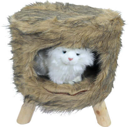 Boon Poef Rund mit Loch Plüsch 42x50cm