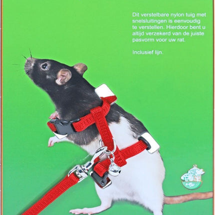 AnimalstoreXL Boon Rattentuig met Lijn Rood