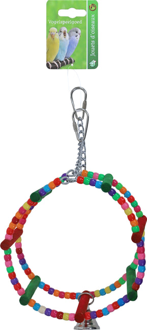 AnimalstoreXL Boon Ringschommel met Kralen en Met. Bel 21cm