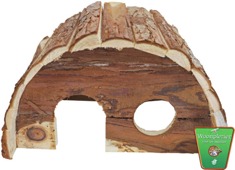 AnimalstoreXL Boon Knaagdierhuis Halfrond Natural M 25cm