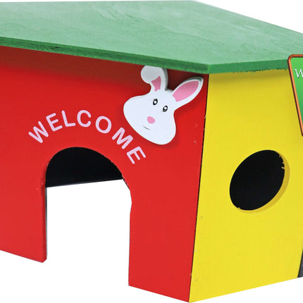 AnimalstoreXL Boon Knaagdierhuis Hoekmodel Gekleurd M 26cm