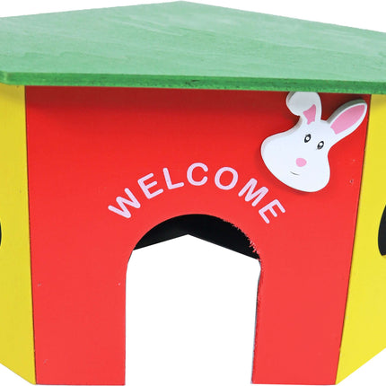 AnimalstoreXL Boon Knaagdierhuis Hoekmodel Gekleurd M 26cm