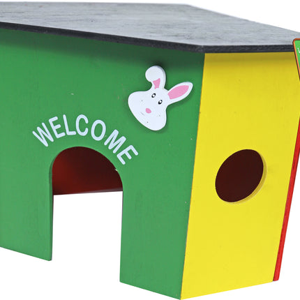 AnimalstoreXL Knaagdierhuis Hoekmodel Gekleurd L 30cm
