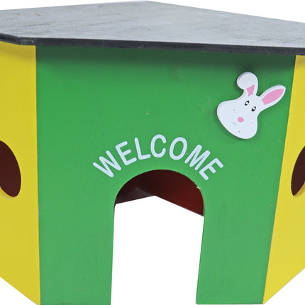 AnimalstoreXL Knaagdierhuis Hoekmodel Gekleurd L 30cm