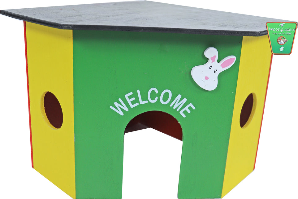 AnimalstoreXL Knaagdierhuis Hoekmodel Gekleurd L 30cm