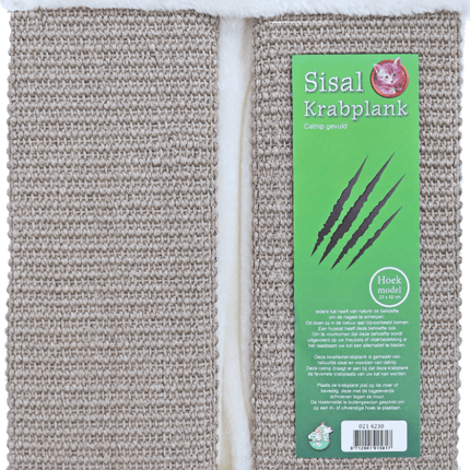 AnimalstoreXL Boon Krabplank Sisal met Catnip Hoekmodel 23x52cm