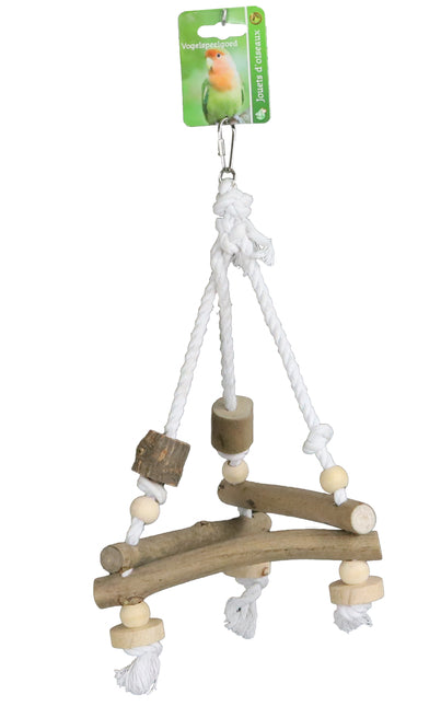 AnimalstoreXL Boon Triangel Touw met Hout met Houten Kralen 37cm