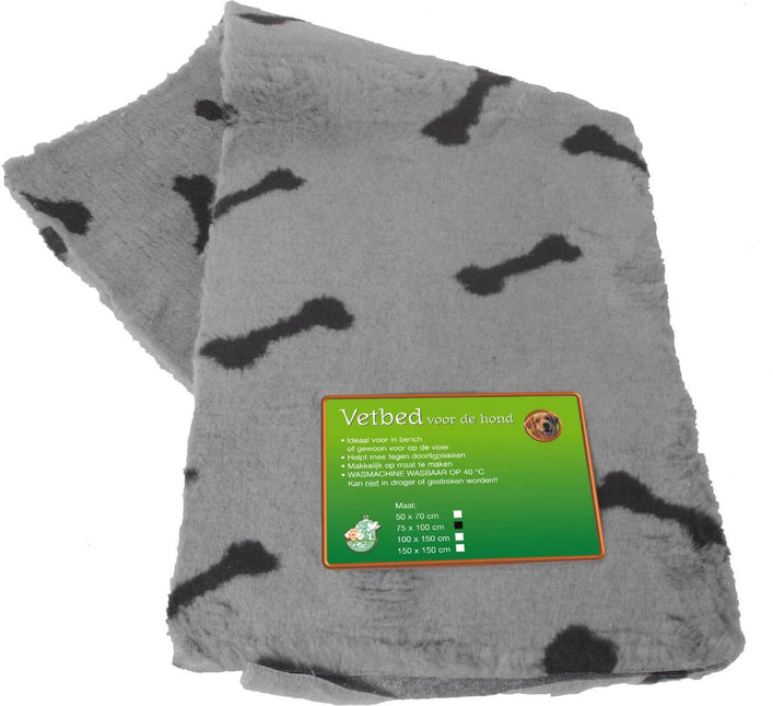 AnimalstoreXL Boon Vetbed Grijs met Bot 75x100cm
