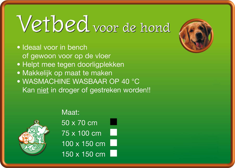 AnimalstoreXL Boon Vetbed Grijs met Bot 50x70cm