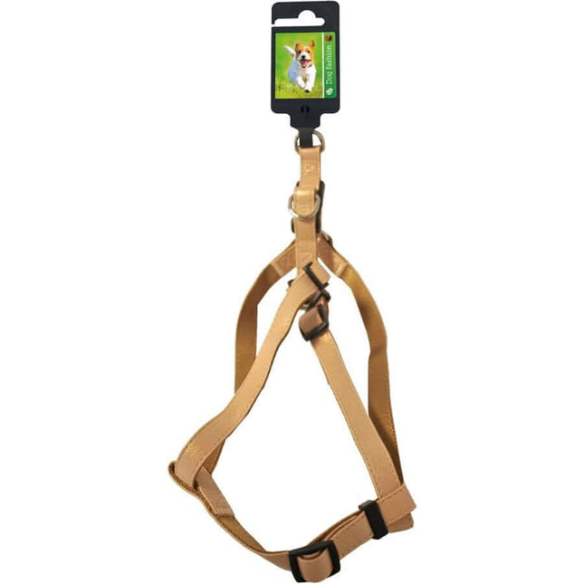 AnimalstoreXL Boon Tuig BH Nylon PU Beige 10mm 25-35cm