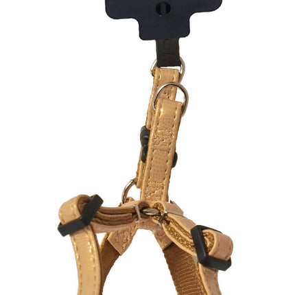 AnimalstoreXL Boon Tuig BH Nylon PU Beige 10mm 25-35cm