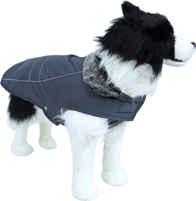 AnimalstoreXL Boony hondenjas Parka bontkraag grijs