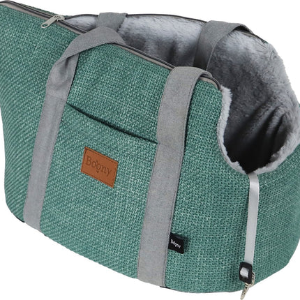 AnimalstoreXL Boony Draag tas Linnenlook met Draagband 46cm