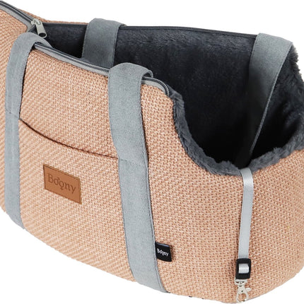 AnimalstoreXL Boony Draag tas Linnenlook met Draagband 46cm