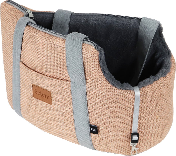 AnimalstoreXL Boony Draag tas Linnenlook met Draagband 46cm