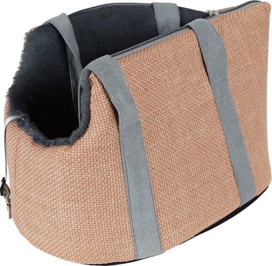 AnimalstoreXL Boony Draag tas Linnenlook met Draagband 46cm