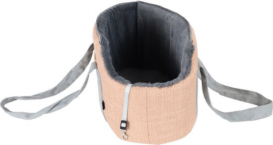 AnimalstoreXL Boony Draag tas Linnenlook met Draagband 46cm