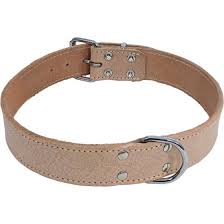 Boony Est1941 Halsband Leder Sand 12mm 30cm