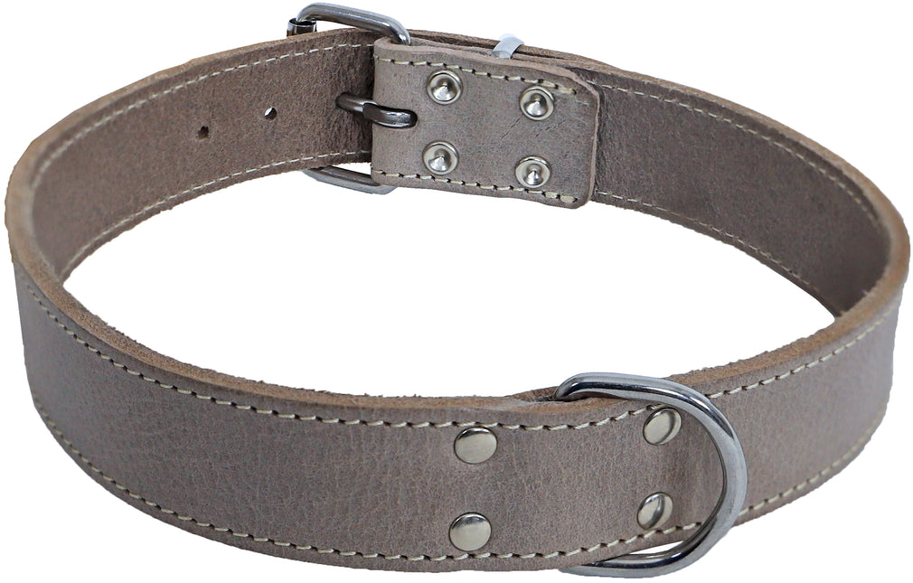 AnimalstoreXL Boony Est1941 Halsband Leder Grey 10mm 25cm