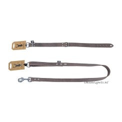 Boony Est1941 Halsband Leder Grau 12mm 30cm