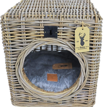AnimalstoreXL Boony Est1941 Hocker Rotan 40x40x45cm