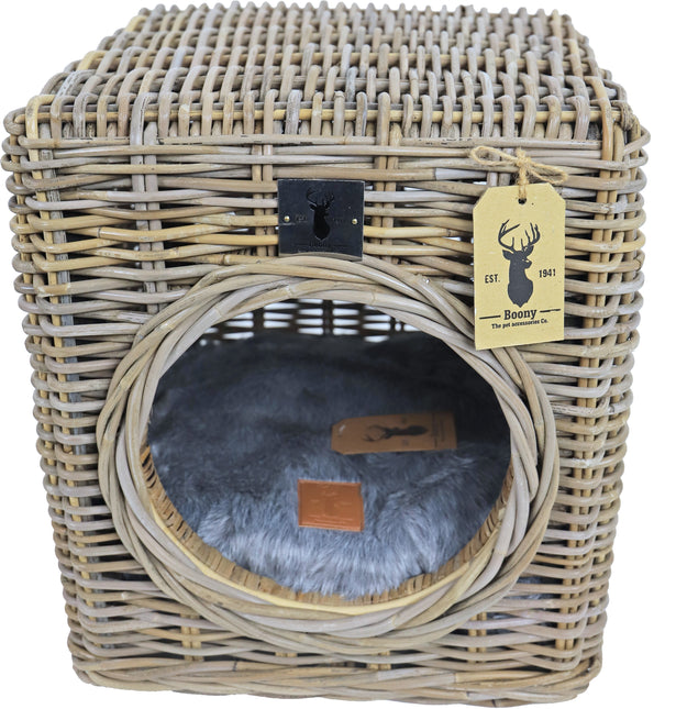 AnimalstoreXL Boony Est1941 Hocker Rotan 40x40x45cm