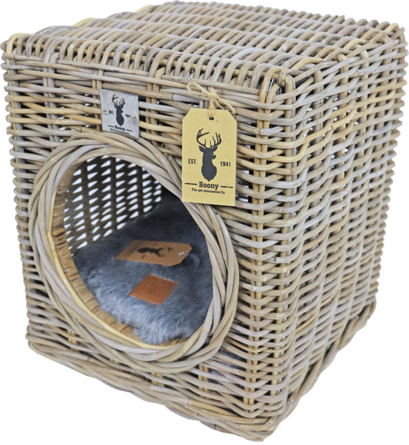 AnimalstoreXL Boony Est1941 Hocker Rotan 40x40x45cm