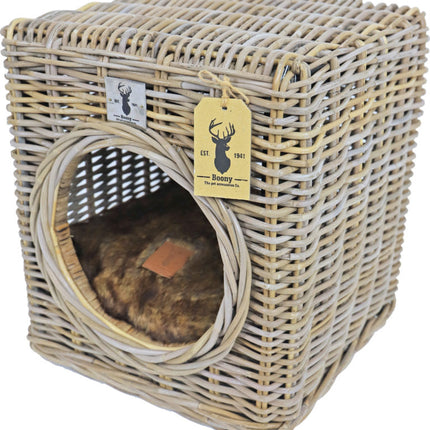 AnimalstoreXL Boony Est1941 Hocker Rotan 40x40x45cm