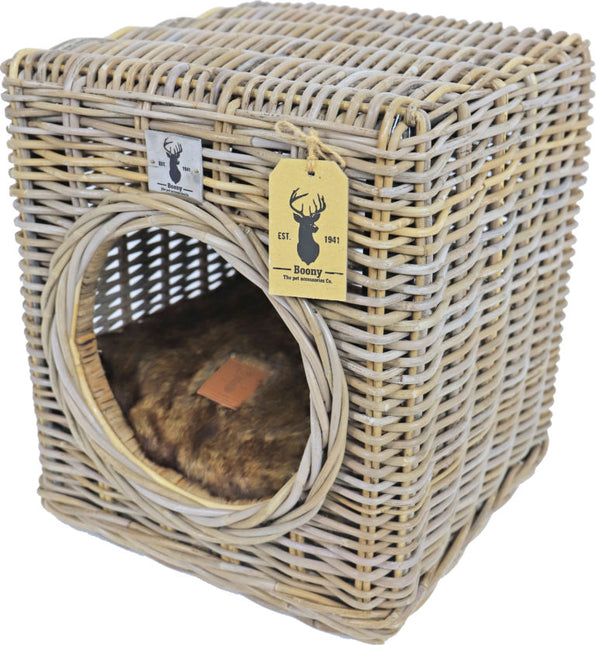 AnimalstoreXL Boony Est1941 Hocker Rotan 40x40x45cm