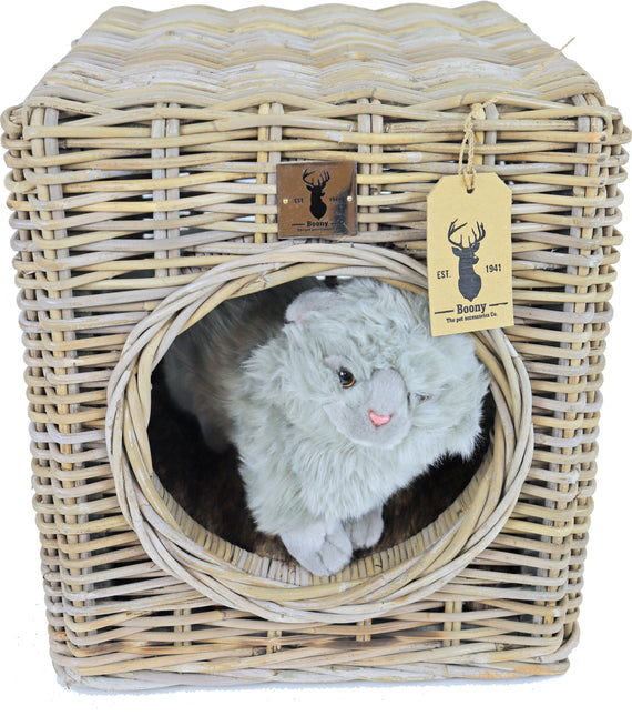 AnimalstoreXL Boony Est1941 Hocker Rotan 40x40x45cm