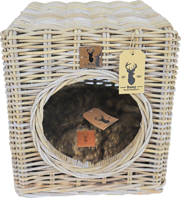 AnimalstoreXL Boony Est1941 Hocker Rotan 40x40x45cm