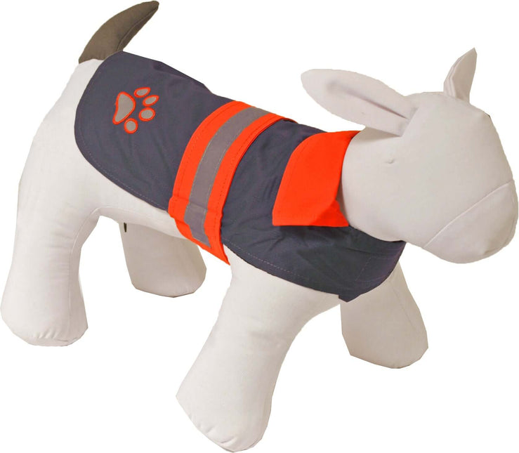 AnimalstoreXL Boony Regenjas Safety met Refl. Grijs Oranje 20cm
