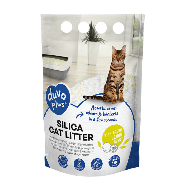 Duvoplus Premium Silica Katzenstreu Zitrone 5L