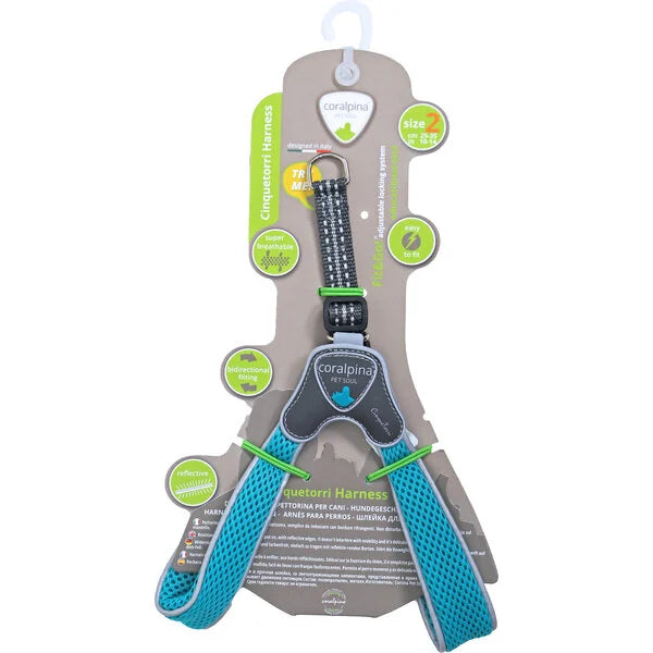 AnimalstoreXL Cinquetorri Turquoise harnas voor honden
