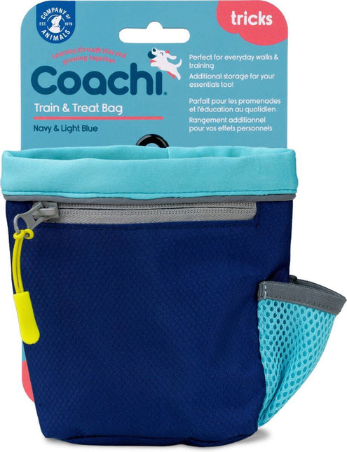 AnimalstoreXL Coachi Train en Treat Bag Navy en Light Blue