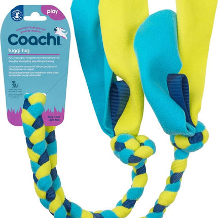 AnimalstoreXL Coachi Tuggi Tug Navy Lime en Light Blue