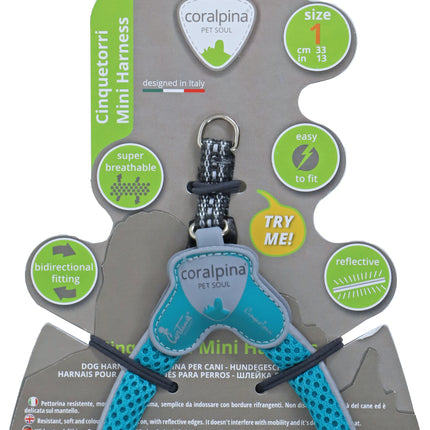 AnimalstoreXL Coralpina - Cinquetorri harnas voor kleine honden blauw