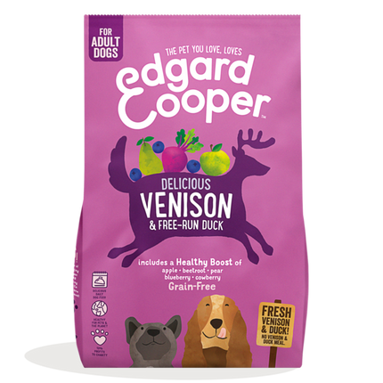 AnimalstoreXL Edgard & Cooper Brok Volwassen Hond Hert & Scharreleend Graanvrij