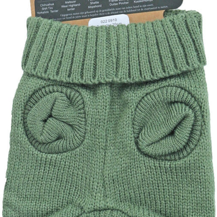 AnimalstoreXL Hondenkabeltrui Olijfgroen 20cm