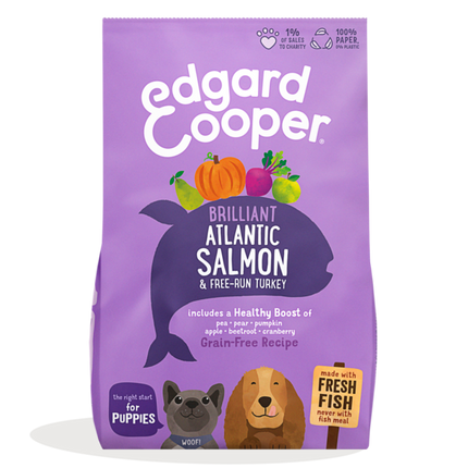 AnimalstoreXL Edgard & Cooper Brok Puppy Zalm & Scharrelkalkoen Graanvrij