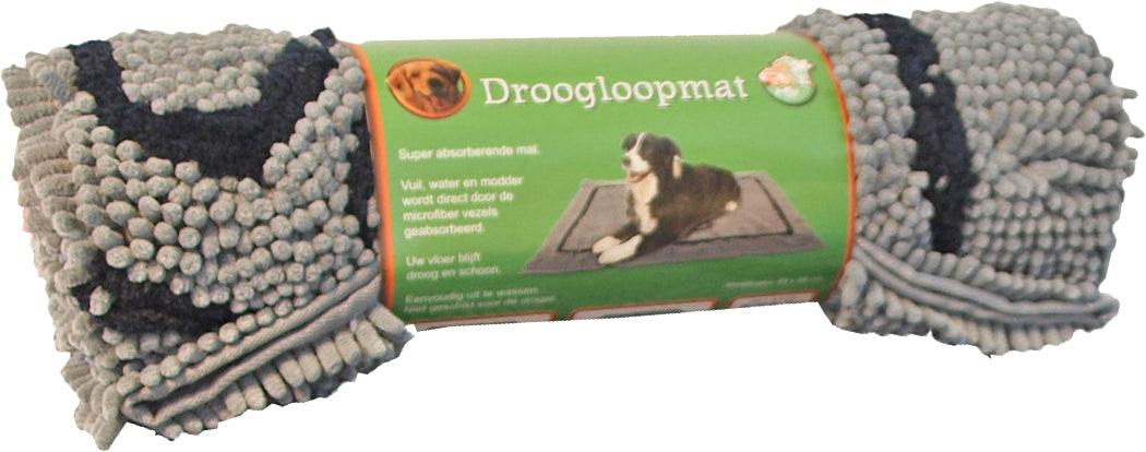 AnimalstoreXL Droogloopmat Medium Grijs+Poot 76X53cm