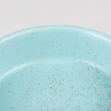 AnimalstoreXL Duvoplus - Anti-Mors Eetkom Stone Speckle 430ml - 20,5x20,5x4cm Turquoise