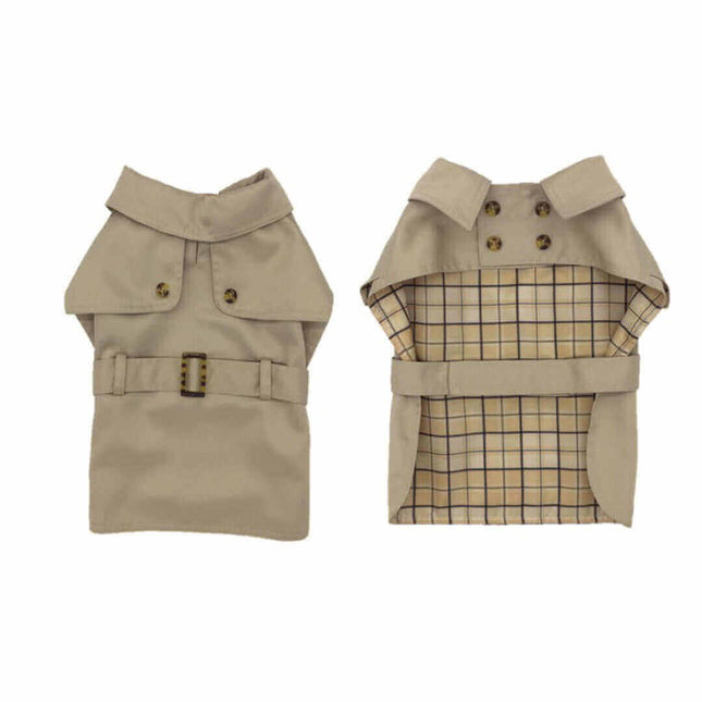 AnimalstoreXL Duvoplus - Hondenjas Trench Coat - XS 30cm Beige