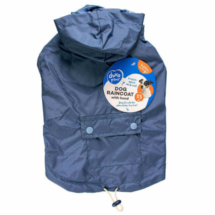AnimalstoreXL Duvoplus - Hondenregenjas Parka XS - 30cm Blauw