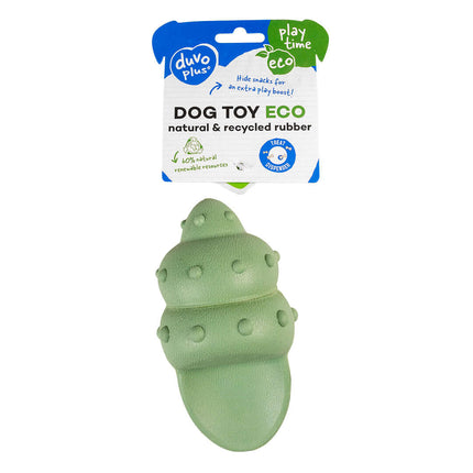 AnimalstoreXL Duvoplus Eco Rubber Schelp Snackdispenser 7,5x7,5x14,5cm Groen