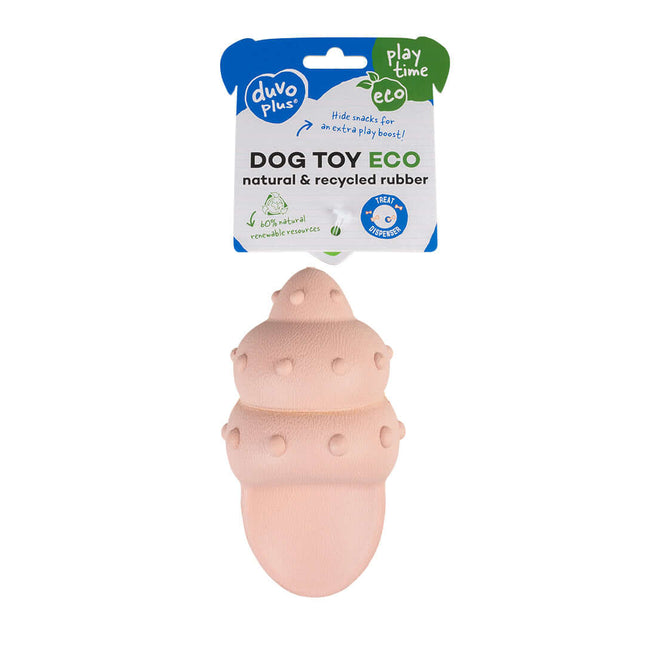 AnimalstoreXL Duvoplus - Eco Rubber Schelp Snackdispenser - 7,5x7,5x14,5cm Roze