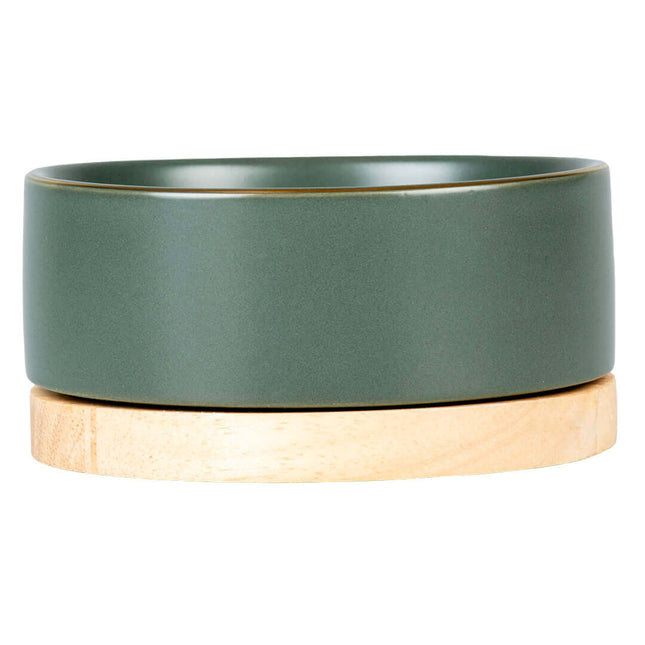 AnimalstoreXL Duvoplus Eetkom Stone Timber 450ml 12,5x12,5x6cm Donkergroen